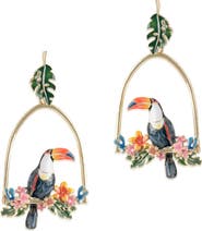 Bill Skinner Studio Toucan Hoop Drop Earrings