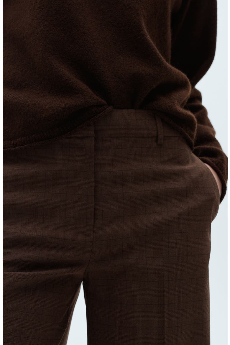 Checked Straight Pants, Alternate, color, BEIGE