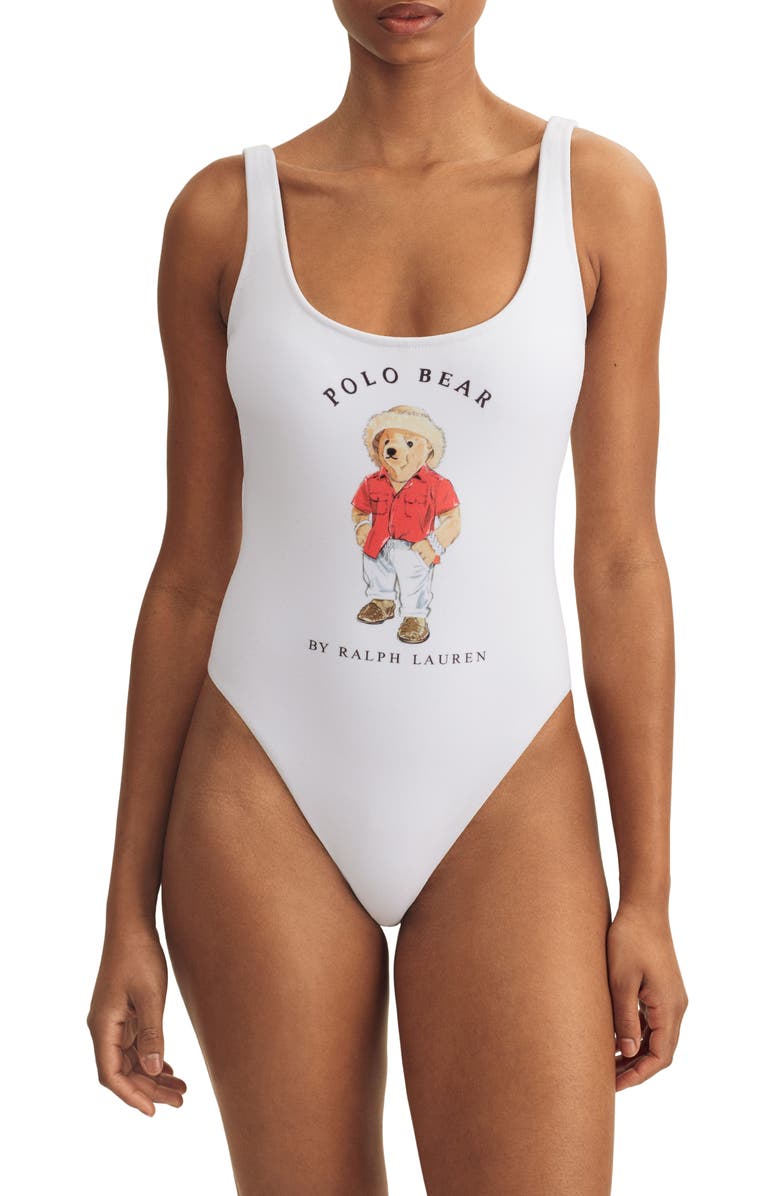 Polo Ralph Lauren Scoop Terry One-Piece Swimsuit, Main, color, 