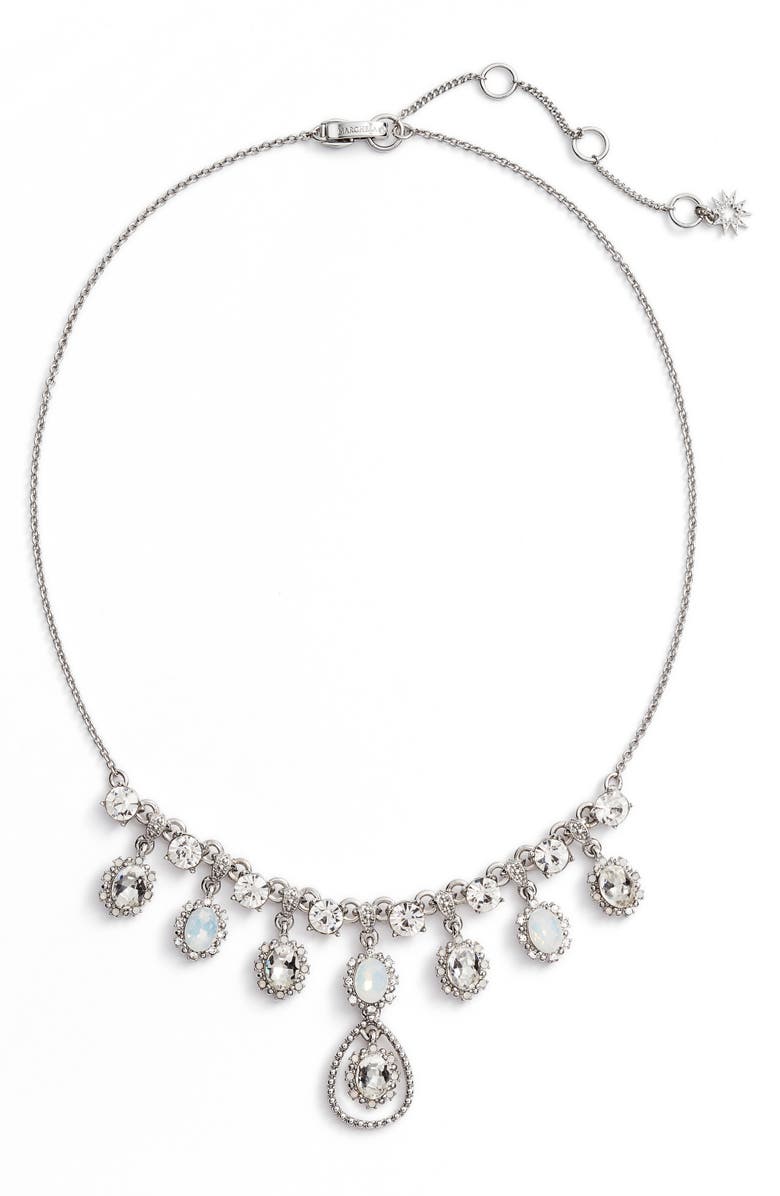 Marchesa Crystal Frontal Necklace, Main, color, 