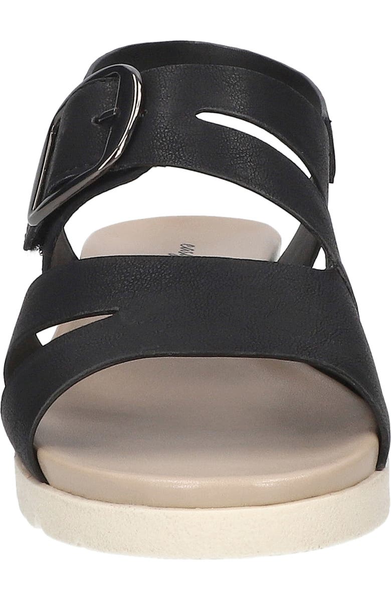 EASY STREET <p>Daydream Faux Leather Sandal (Women)</p>, Alternate, color, Black