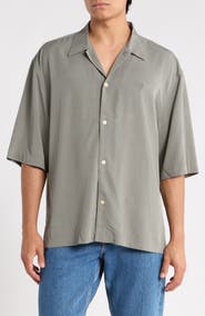 AllSaints Rialto Cotton Short Sleeve Button-Up Shirt