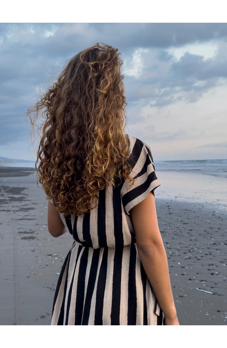 World of Crow The Black & White Striped Dress, Alternate, color,