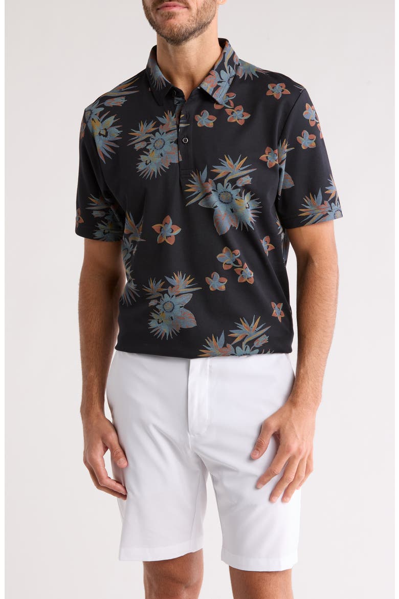 Secluded Island No Logo Polo, Main, color, BLACK