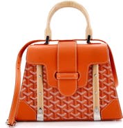Pre-Owned Goyard Saigon Top Handle Bag Coated Canvas with Leather PM