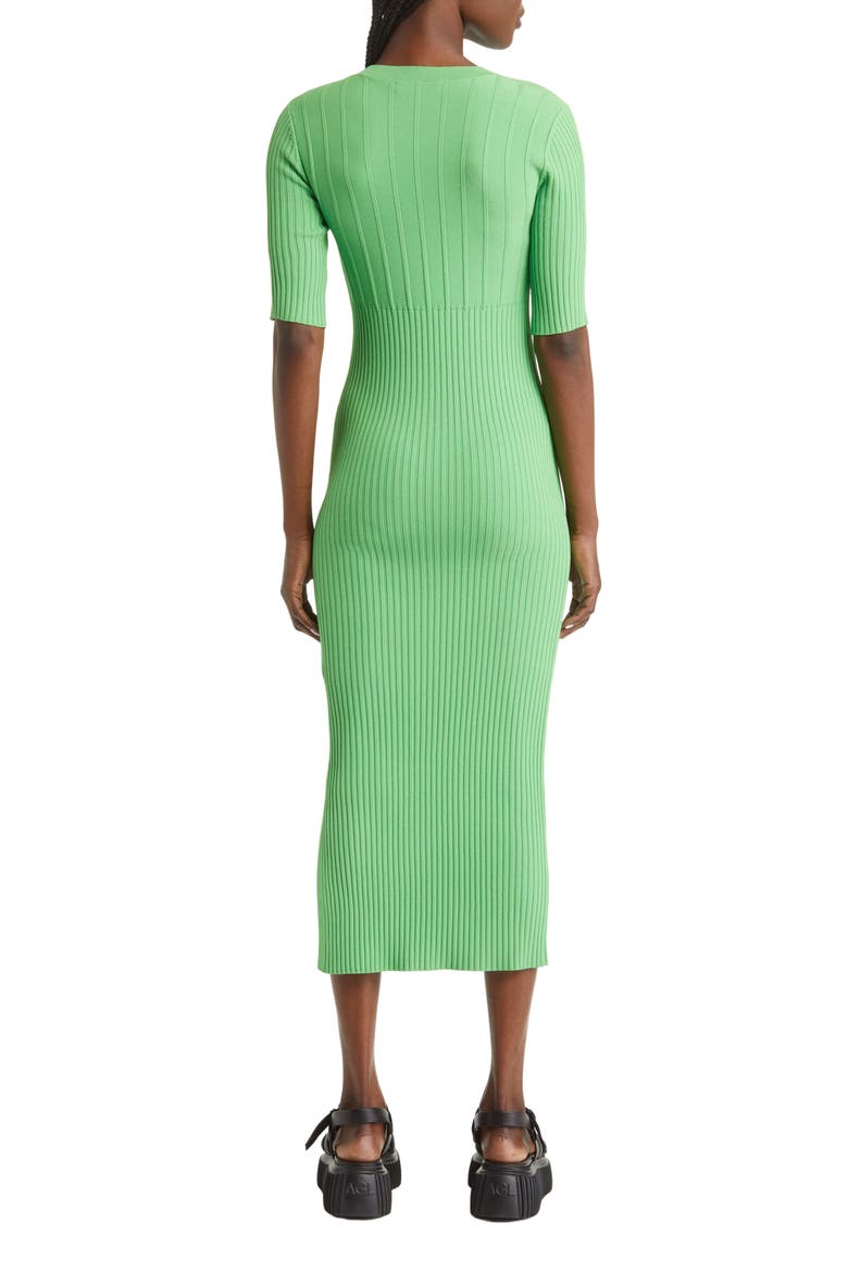 Mixed Rib Midi Sweater Dress, Alternate, color, BRIGHT PERIDOT