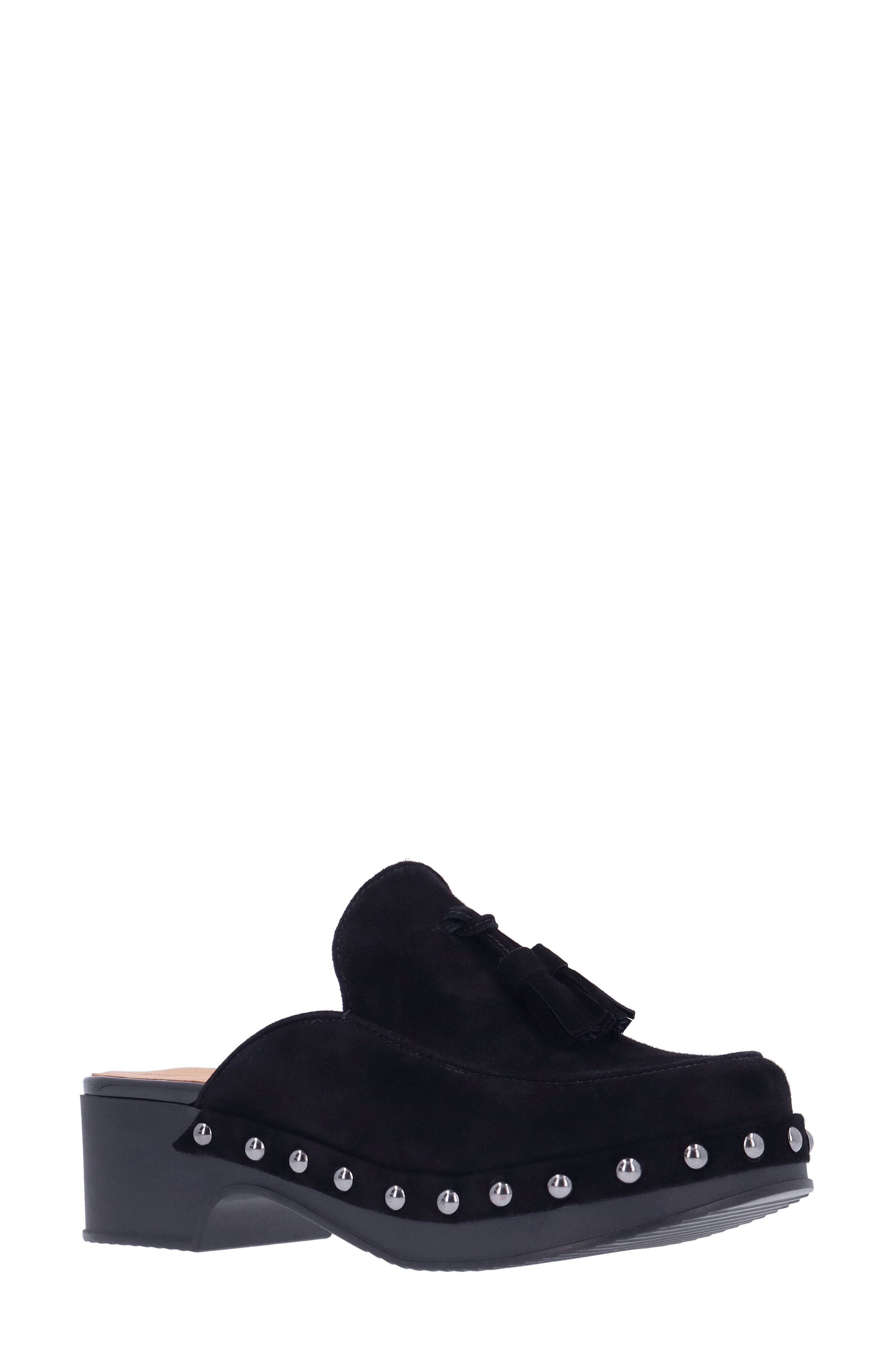 L'Amour des Pieds Gracen Studded Clog, Main, color, Black