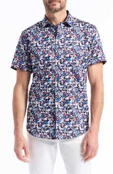 Robert Graham Dolwen Short Sleeve Cotton Button-Up Shirt