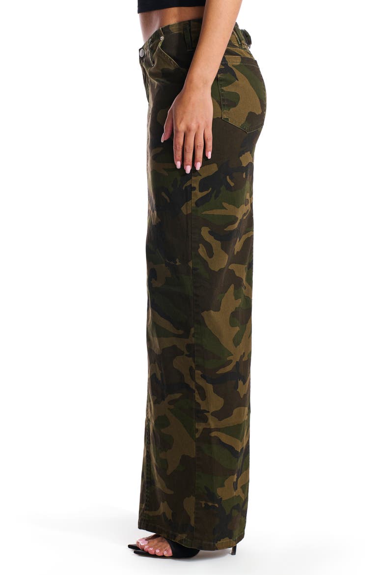 Camo Denim Maxi Skirt, Alternate, color, CAMO