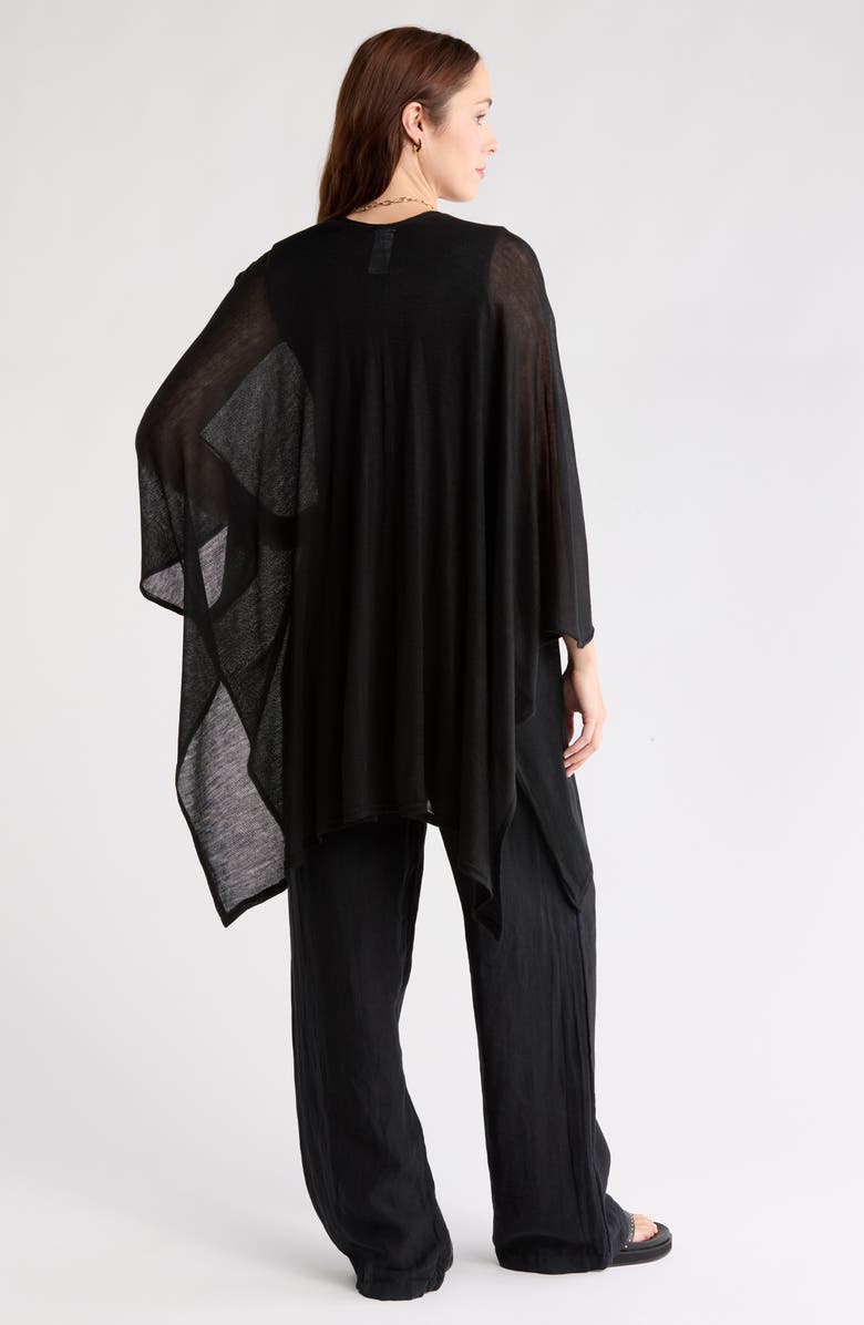 NORDSTROM RACK Stonewashed Lightweight Ruana, Alternate, color, Black