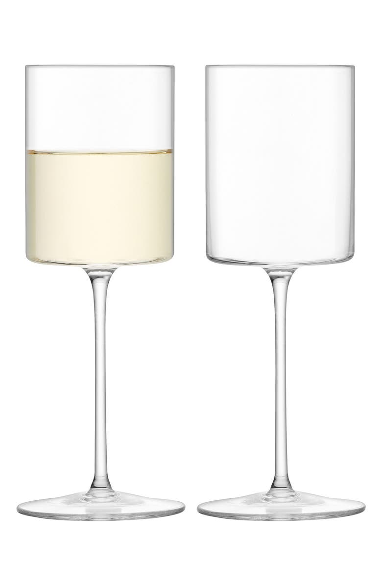 LSA Otis Set of 2 White Wine Glasses, Alternate, color, Clear