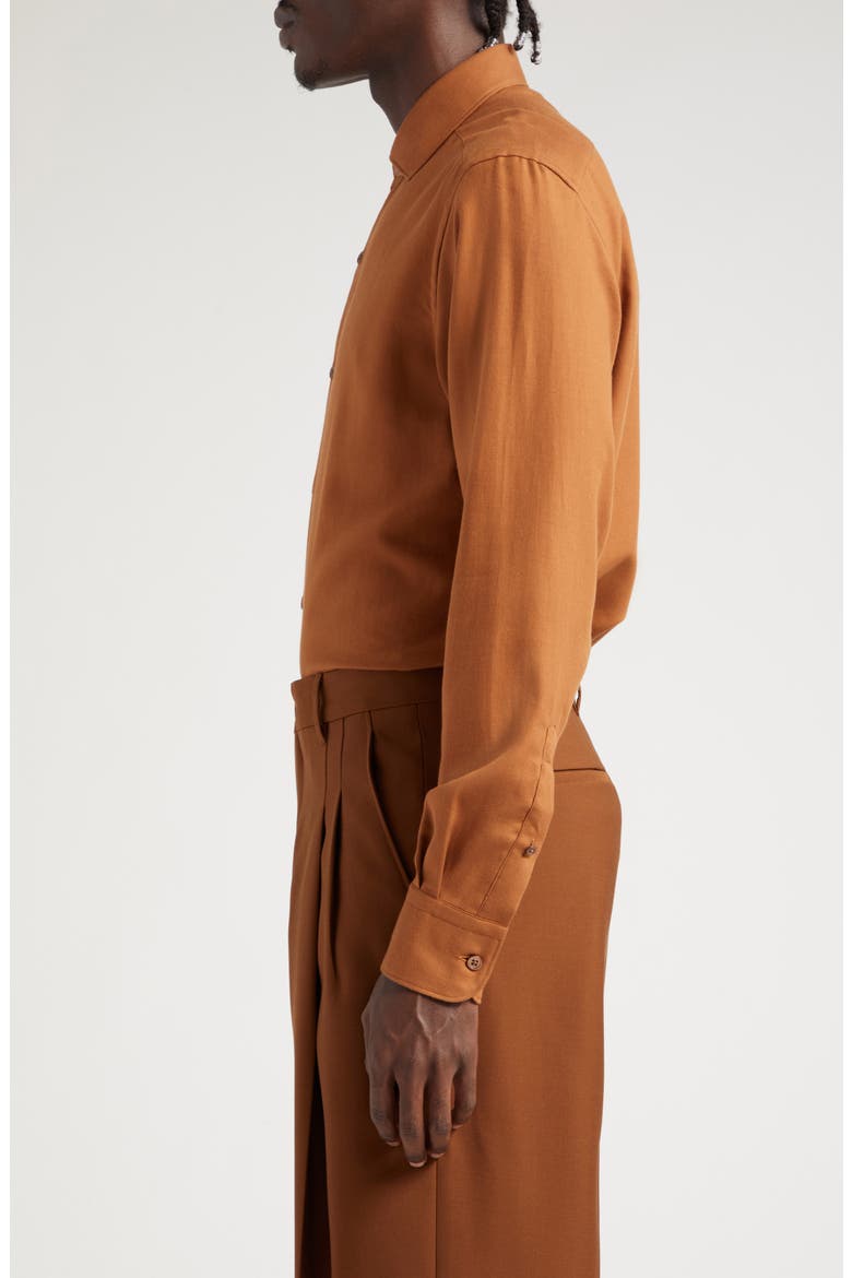 Cashco Cotton & Cashmere Button-Up Shirt, Alternate, color, VICUNA