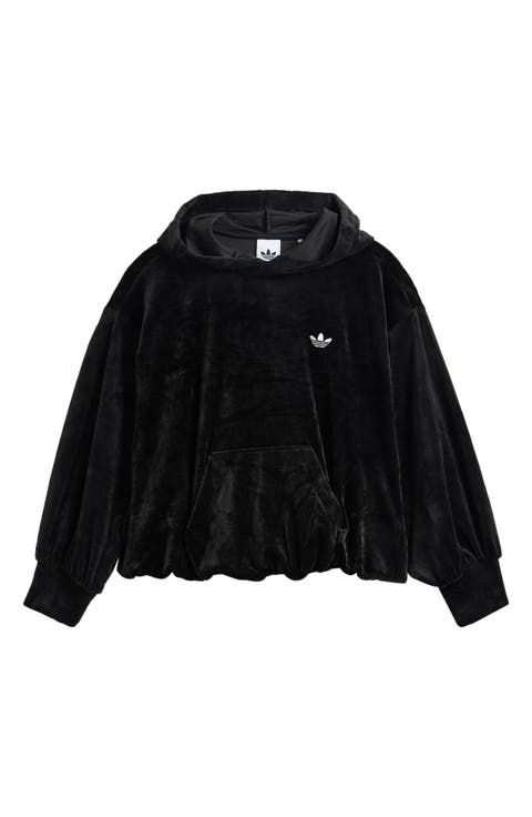 Kids' Rib Velour Hoodie