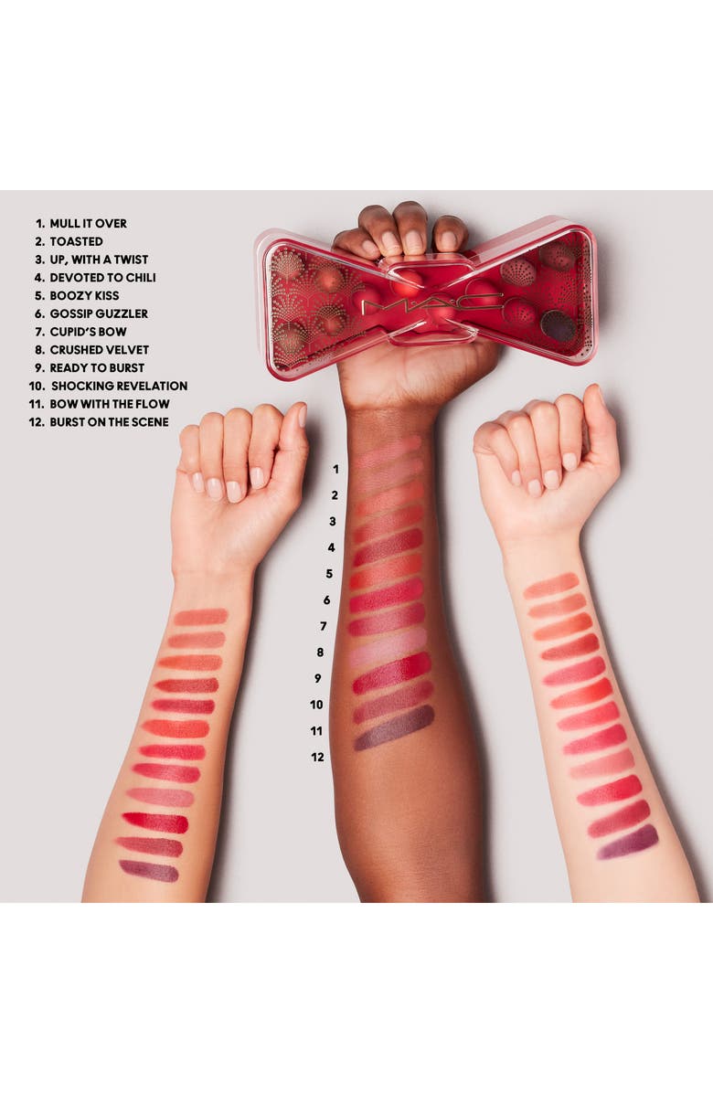 MAC Cosmetics Celebrate in Color Powder Kiss 12-Piece Lip Vault, Alternate, color, 