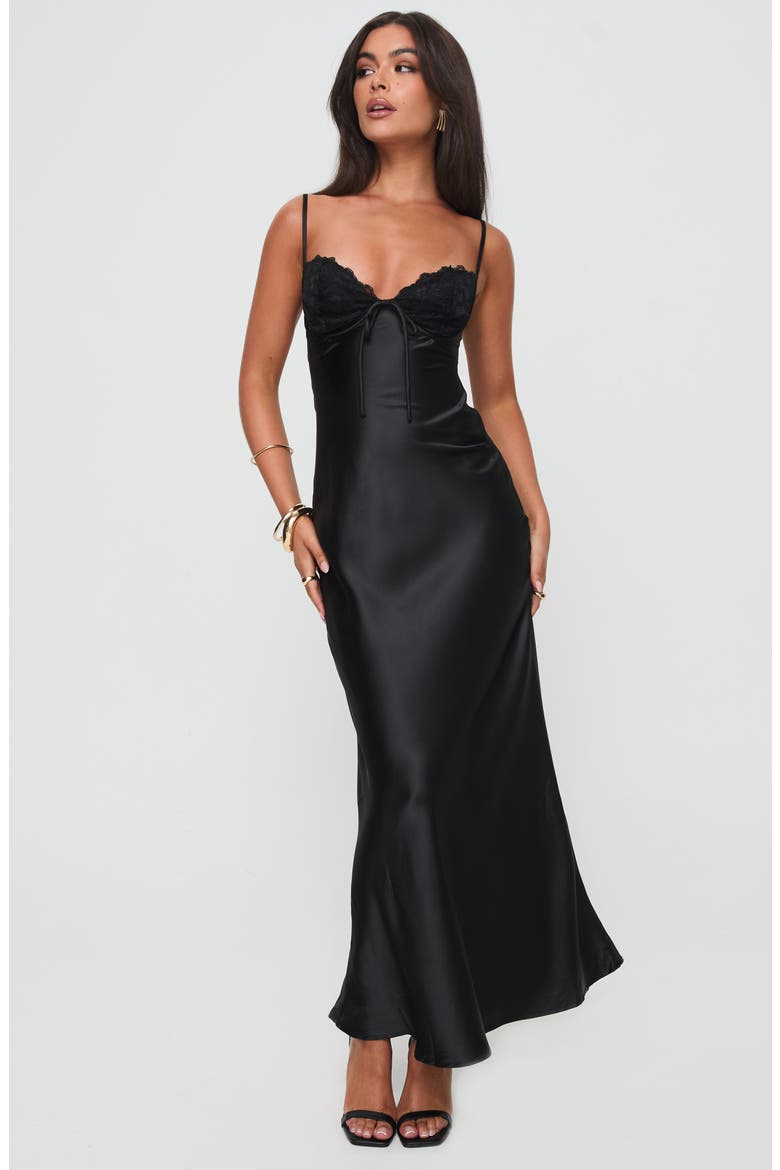 Fayden Bias Cut Slipdress, Alternate, color, BLACK