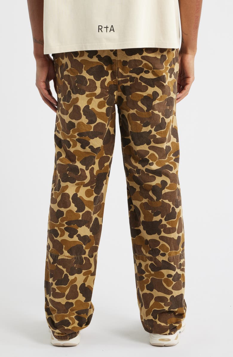 RtA Rey Straight Leg Camo Pants, Alternate, color, Military Brown Camo