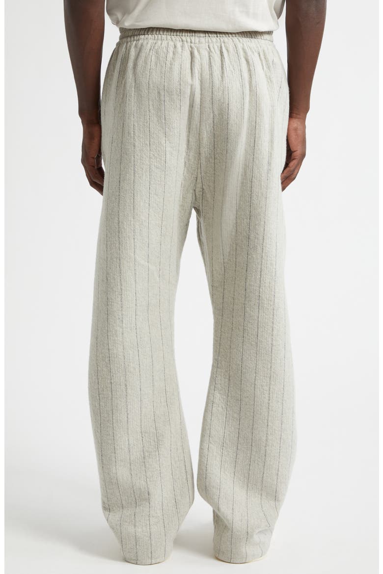 Stripe Baseball Flare Leg Wool Blend Pants, Alternate, color, LIGHT BEIGE / BLACK