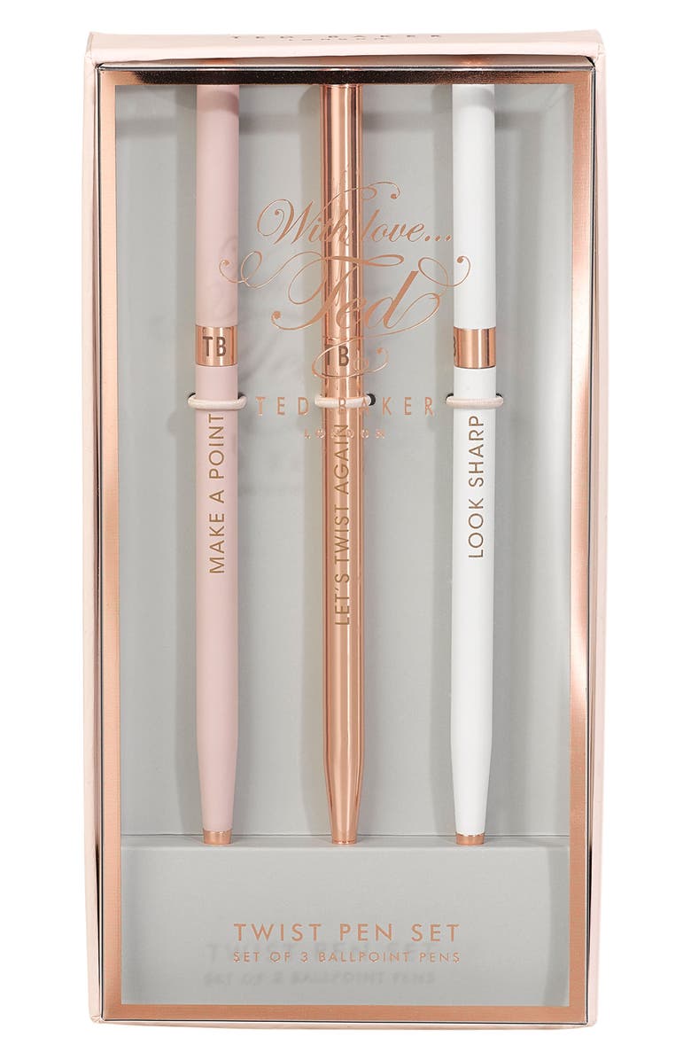Ted Baker London Set of 3 Ballpoint Pens, Main, color,