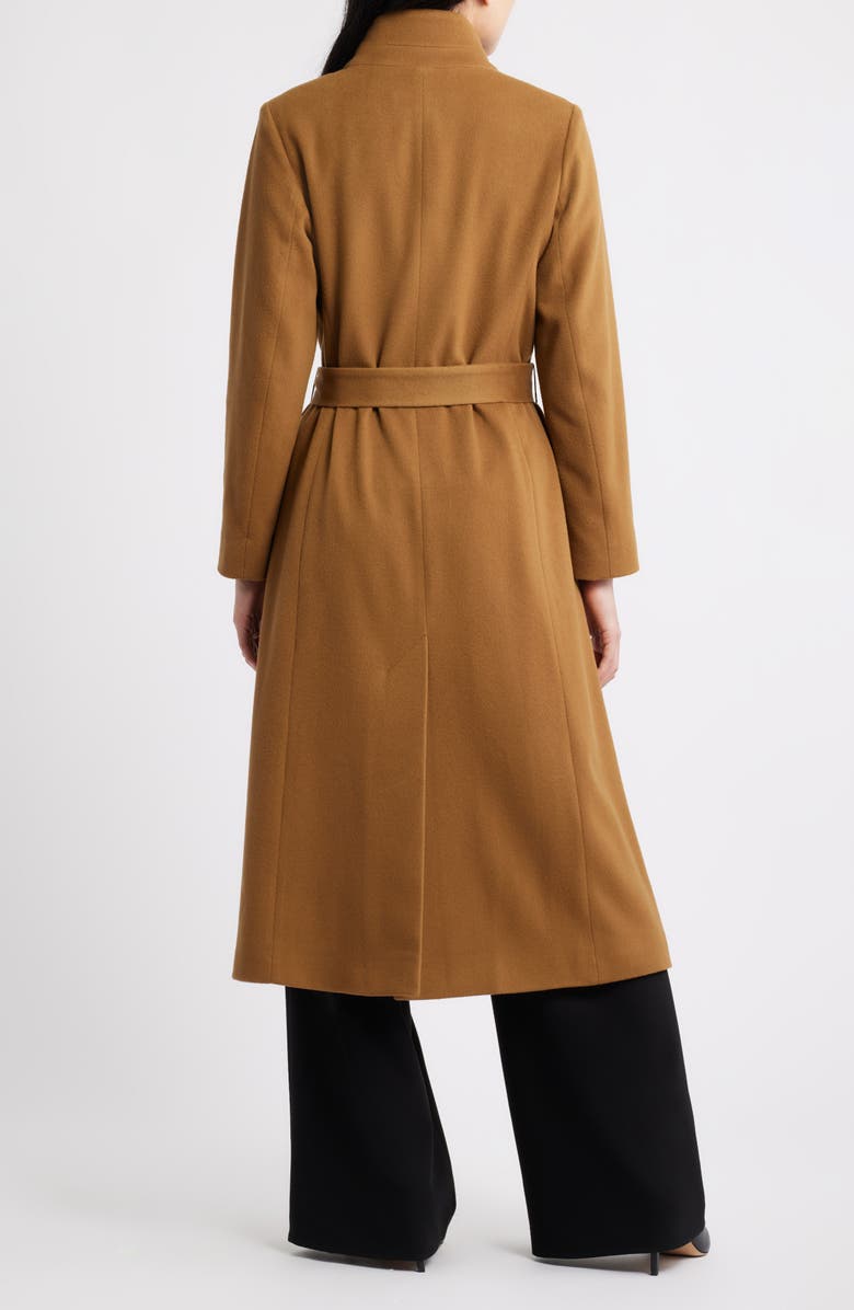 Fleurette Tatiana Belted Wool Coat, Alternate, color, Vicuna