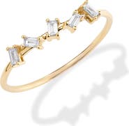 LANA 14K Gold Baguette Zig Zag Diamond Ring