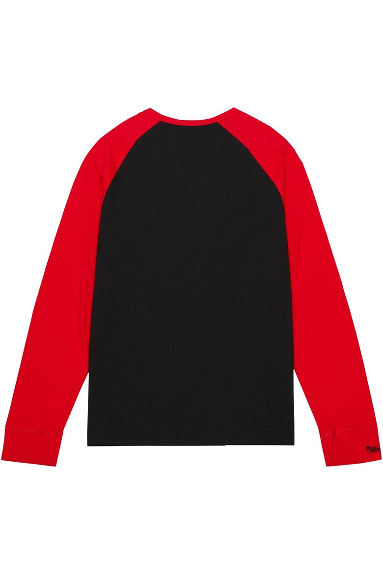 Men's Mitchell & Ness Black Ohio State Buckeyes Legendary Slub Raglan Long Sleeve T-Shirt, Alternate, color, Black