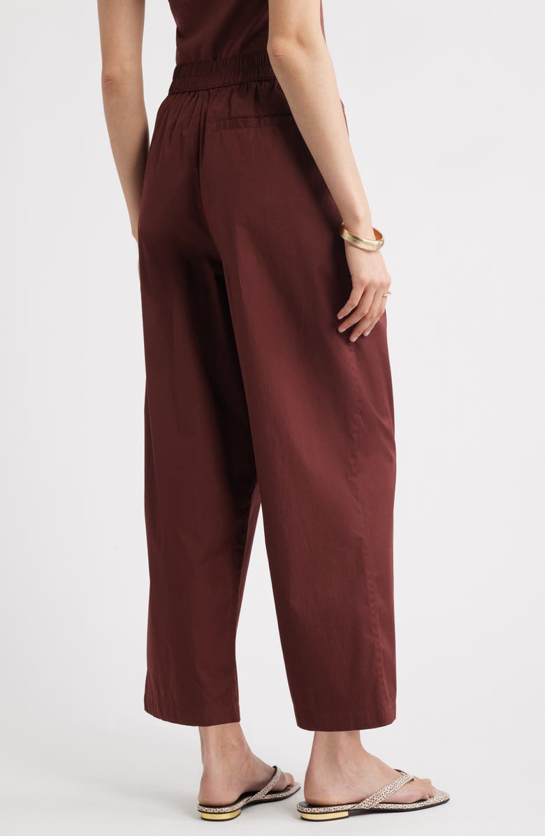 Nordstrom Cotton Poplin Pants, Alternate, color, Brown Raisin