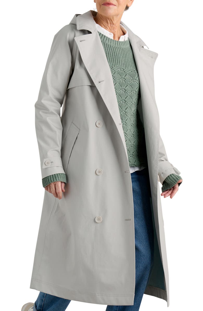 Seasalt Cornwall Penweathers Waterproof Trench Coat, Main, color, Driftwood