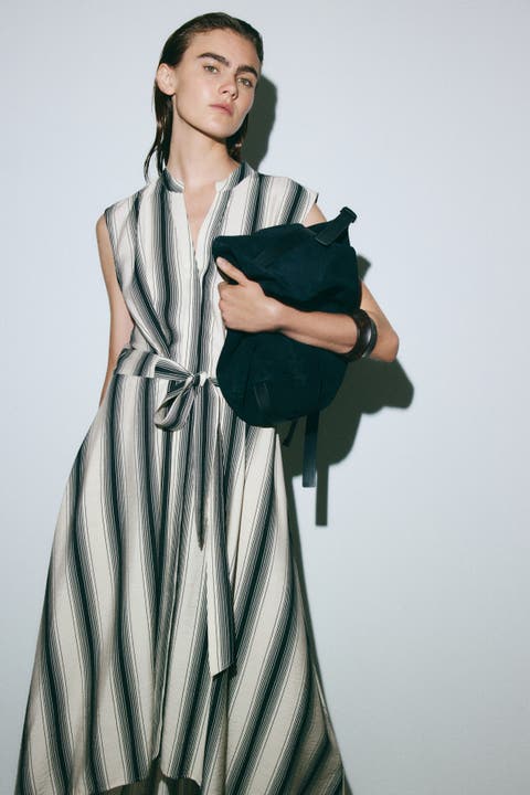 Tie-belt Shirt Dress