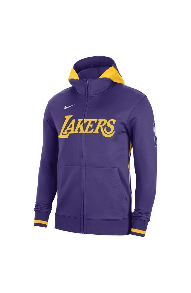 Nike Men's Nike Purple Los Angeles Lakers Authentic Showtime Performance Full-Zip Hoodie, Alternate, color, 