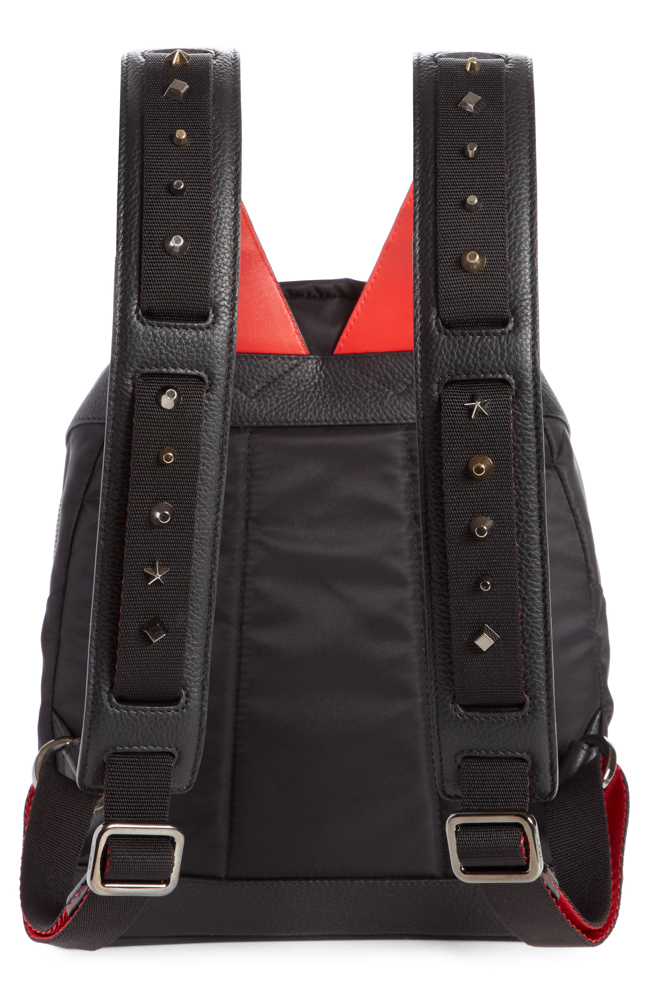 Christian Louboutin Small Backloubi Nylon Backpack, Alternate, color, 