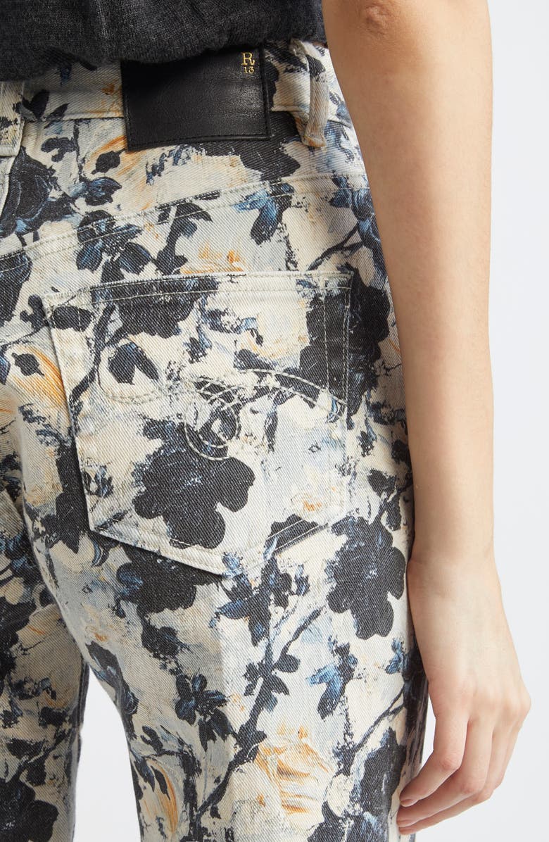 R13 Wide Leg Jeans, Alternate, color, Abstract Floral