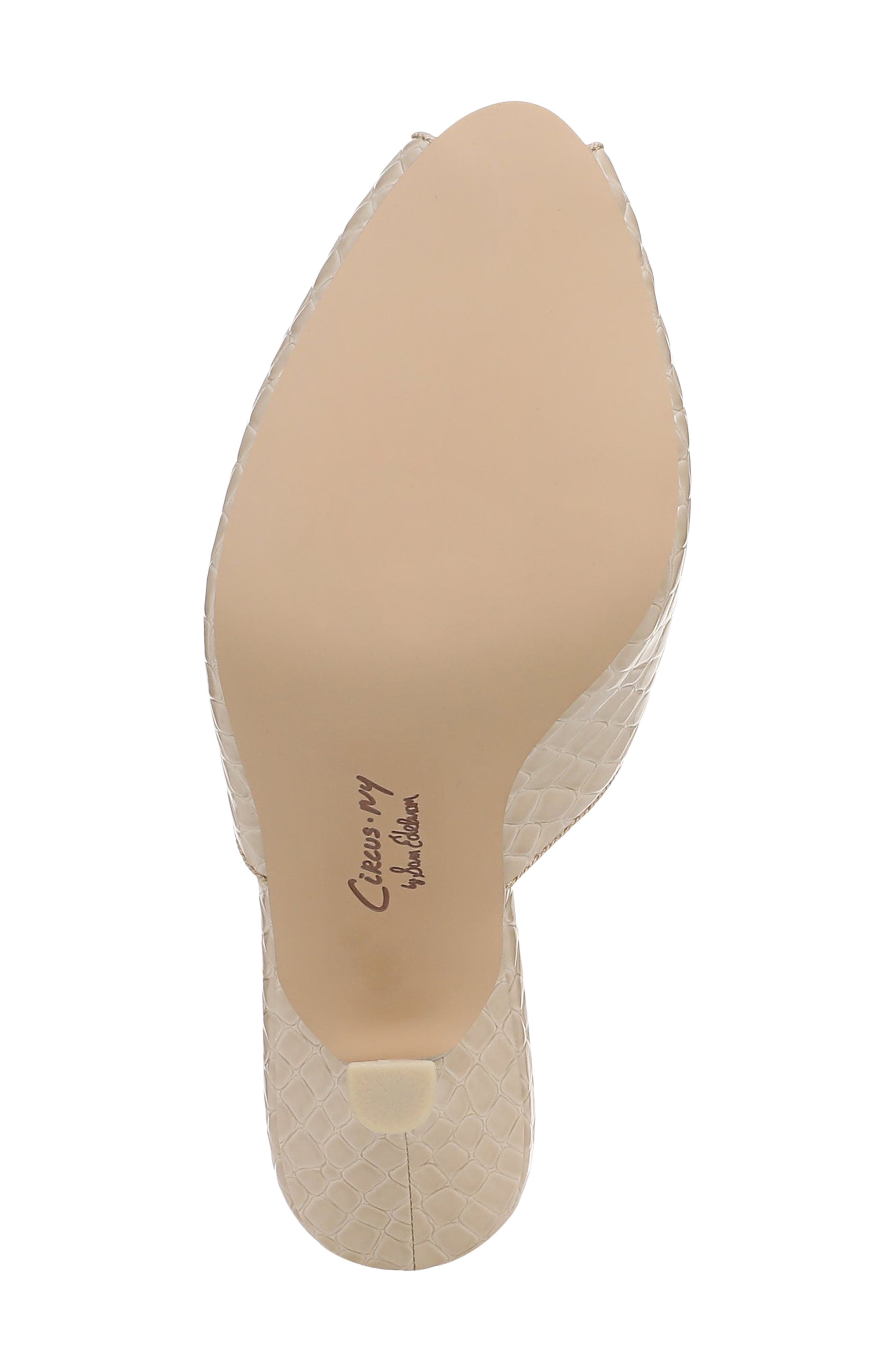 Glenda Peep Toe Slide Sandal, Alternate, color, DARK VANILLA BEAN