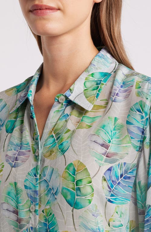 Apny Paisley Print Button-up Shirt In Grey Multi