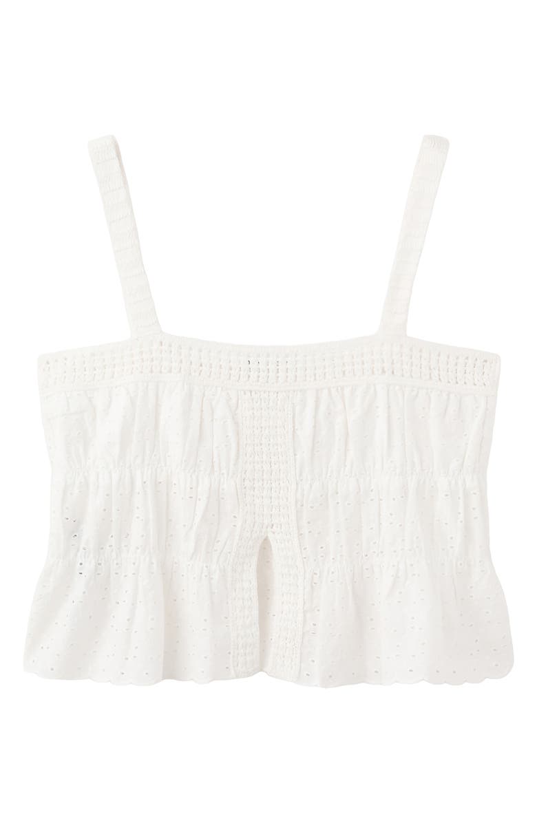 MANGO TEEN Crochet Trim Embroidered Eyelet Top, Alternate, color,