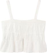MANGO TEEN Crochet Trim Embroidered Eyelet Top