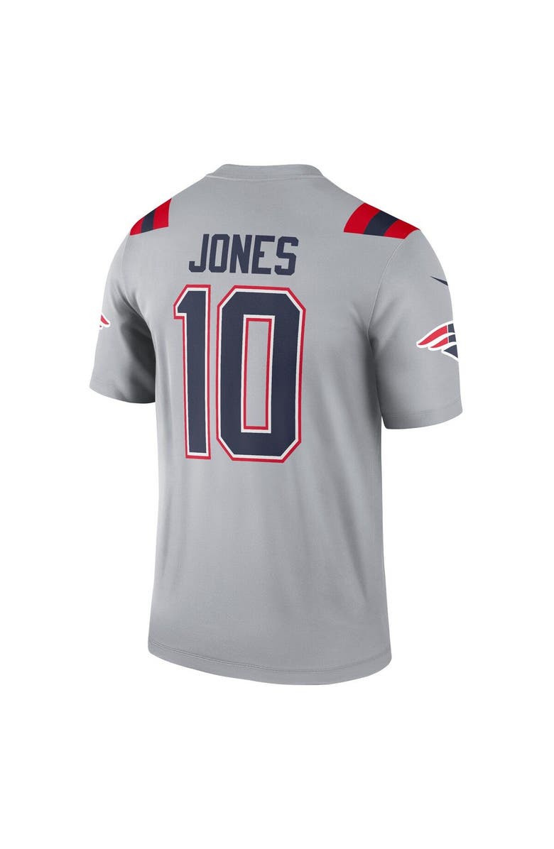 Nike Men's Nike Mac Jones Gray New England Patriots Inverted Legend Jersey, Alternate, color, 