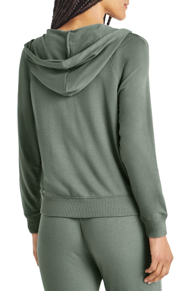 Splendid Supersoft Zip-Up Hoodie, Alternate, color, Soft Olive