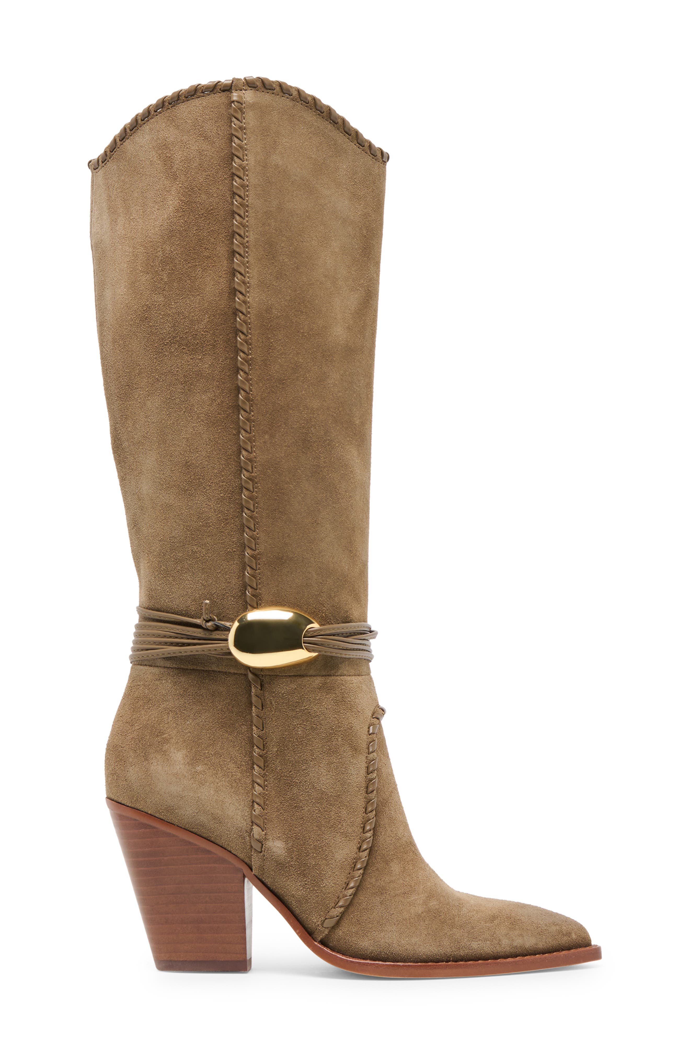 Jody Knee High Boot, Alternate, color, OLIVE SUEDE
