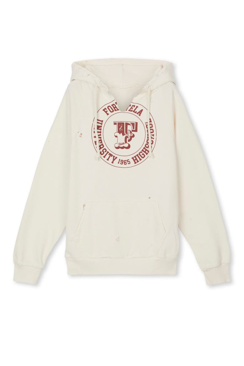 Holly Cotton Sweatshirt, Main, color, Ecru