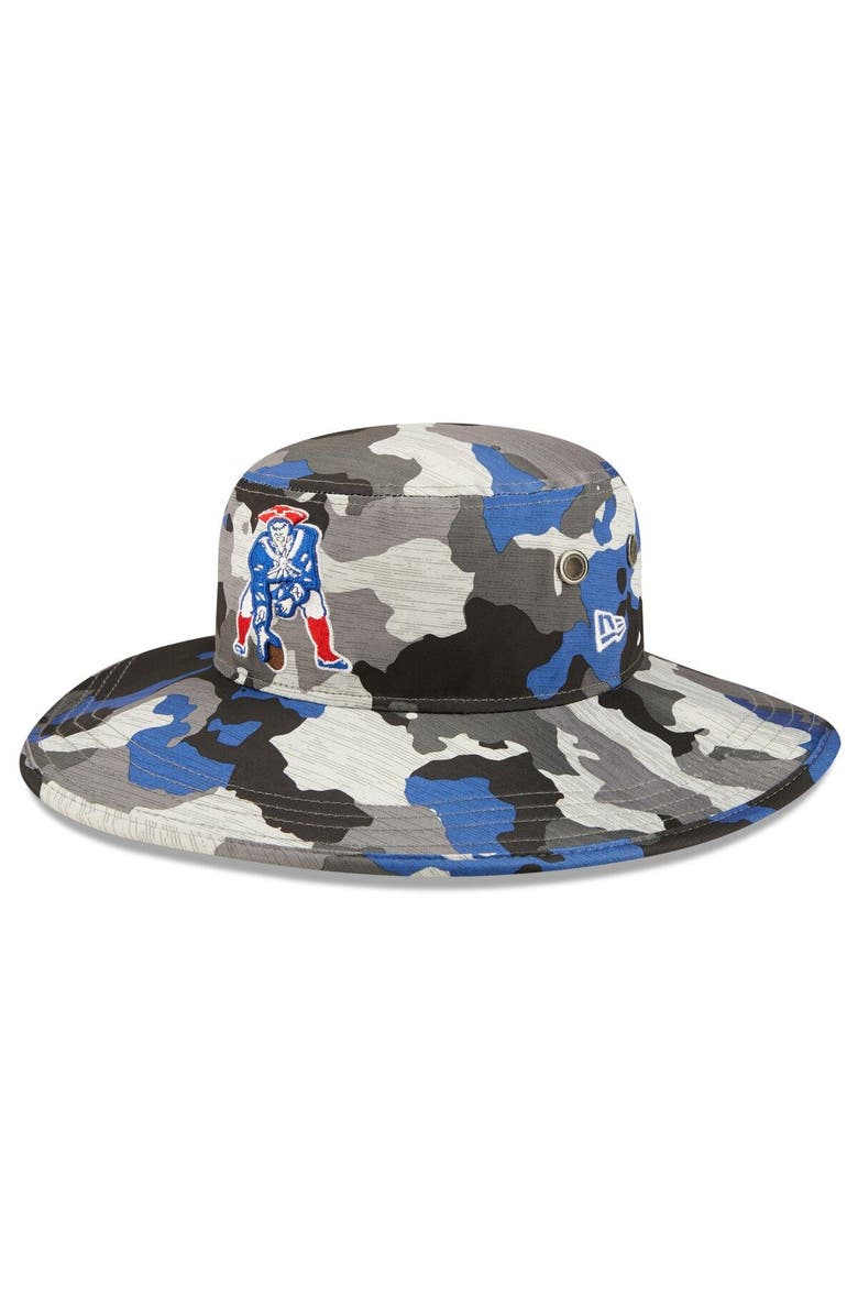 New Era Men's New Era Camo New England Patriots 2022 NFL Training Camp Official Historic Logo Panama Bucket Hat, Main, color, 