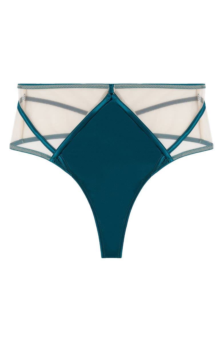 Playful Promises Illusion Mesh High-Waist Thong, Alternate, color, 