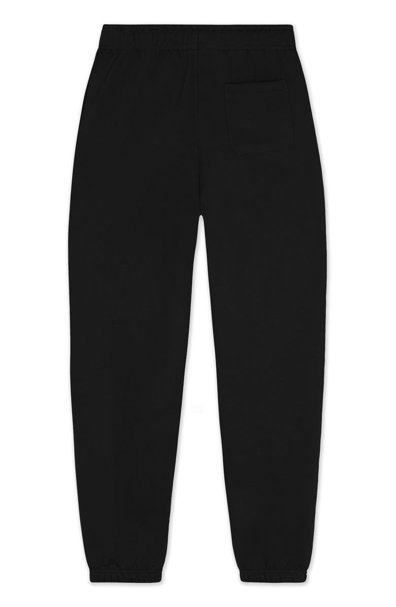 Dalix Butterfly Midweight Relaxed Fleece Track Pants, Alternate, color, Black