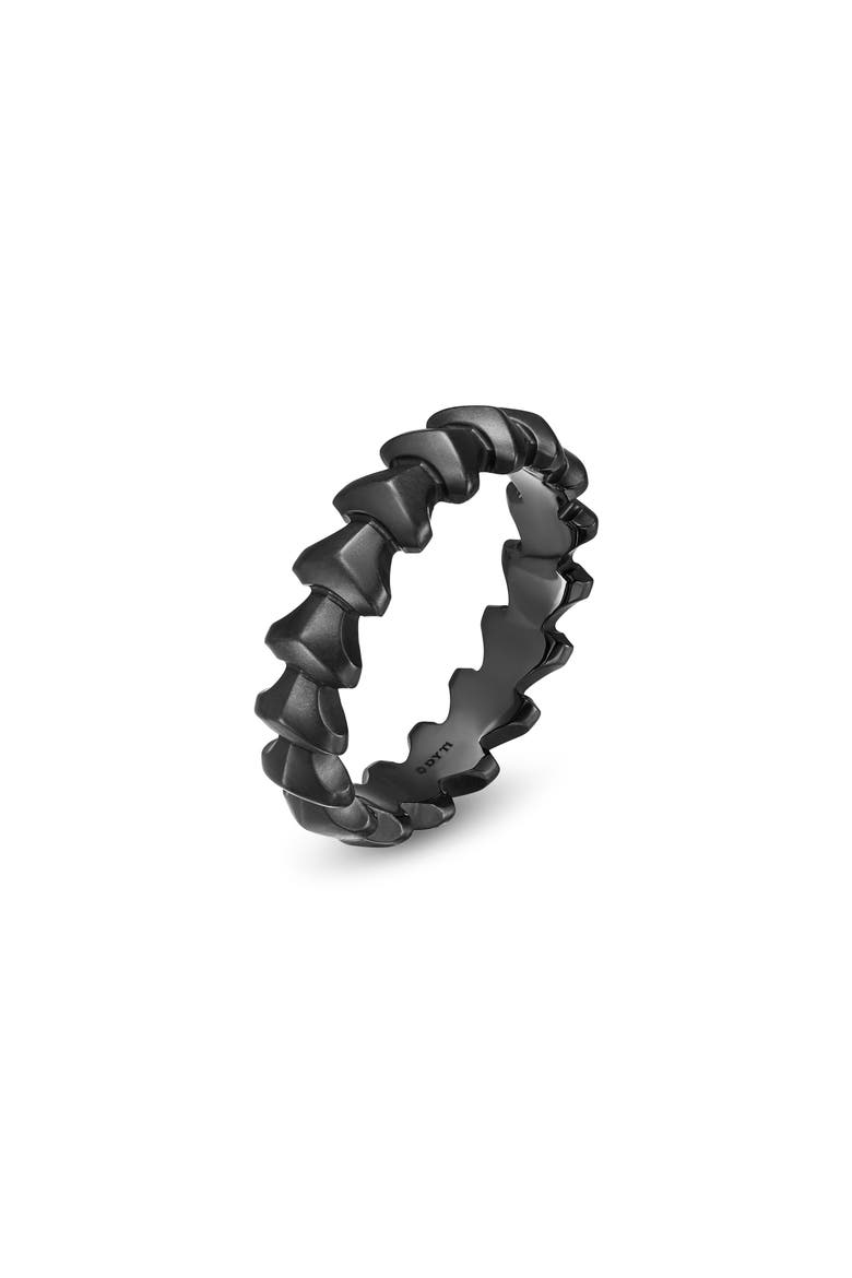 Men's Armory Band Ring in Black Titanium, 6.2mm, Alternate, color, BLACK