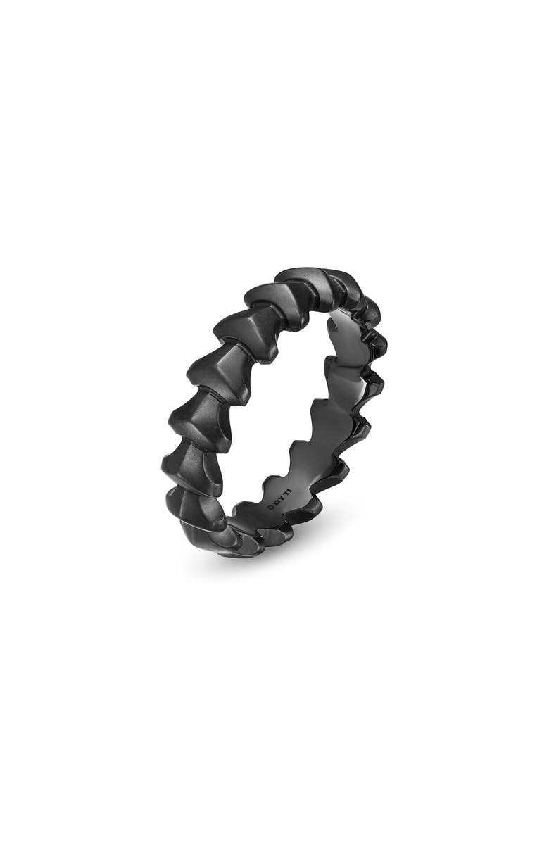 Men's Armory Band Ring in Black Titanium, 6.2mm