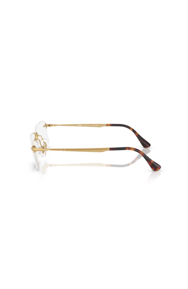 Persol 55mm Rectangle optical glasses, Alternate, color, Gold