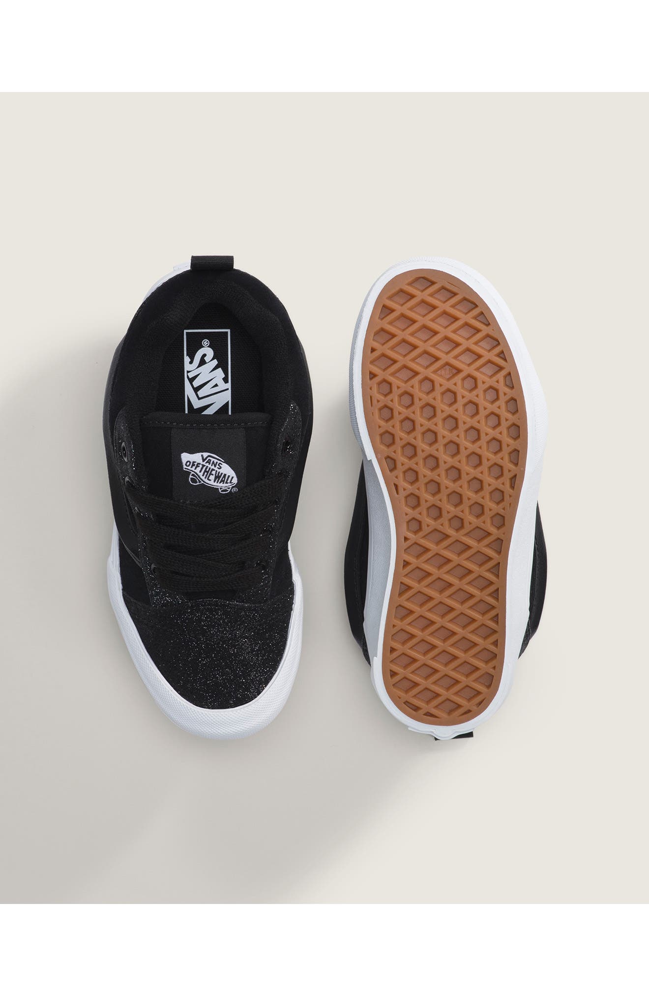 Vans Kids
 Knu School Dazzled Black Sneaker, Alternate, color, 