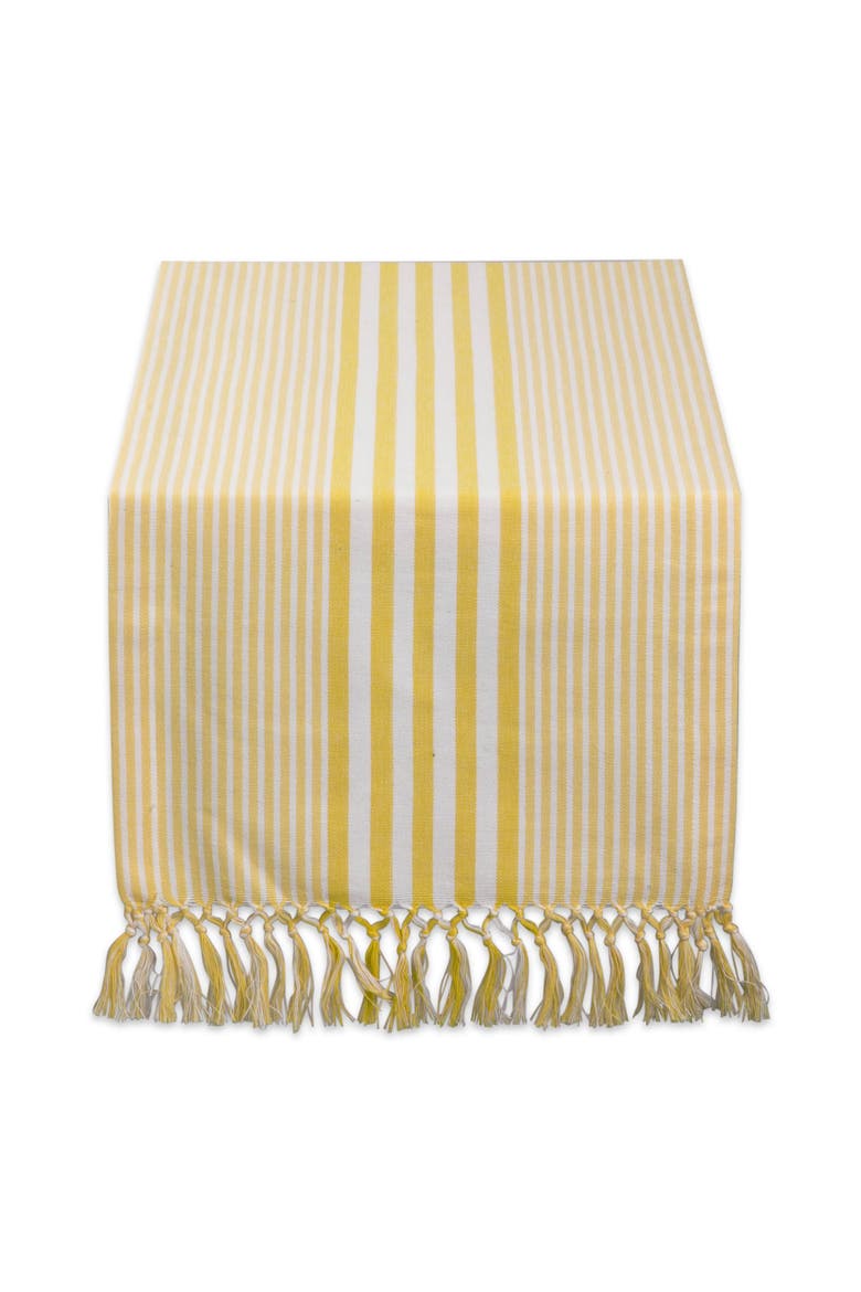 Deep Yellow Stripes Table Runner, Main, color, Deep Yellow