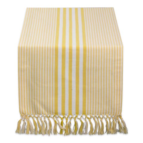 Deep Yellow Stripes Table Runner