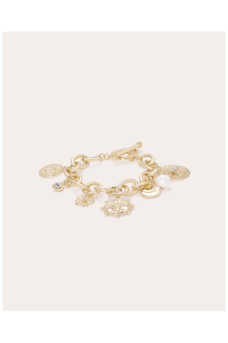 Selena Charm Bracelet, Alternate, color, GOLD