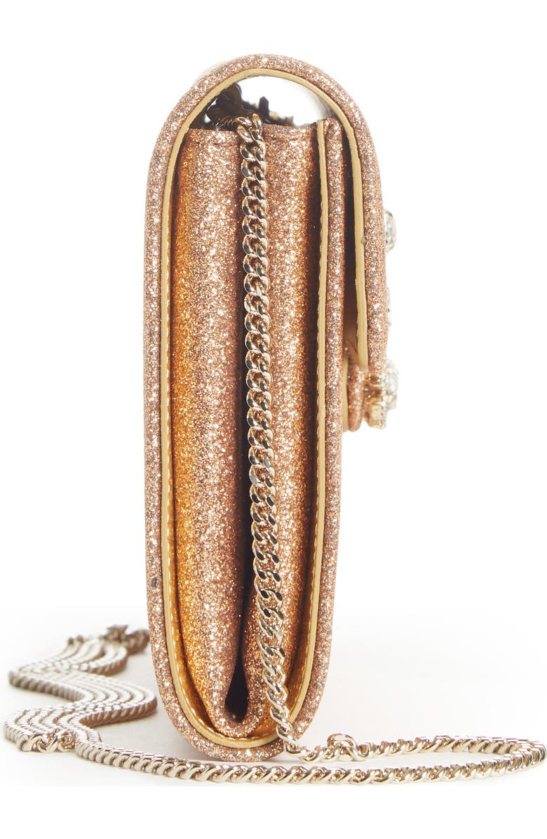 Roger Vivier Crystal Buckle Glitter Shoulder Bag, Alternate, color,